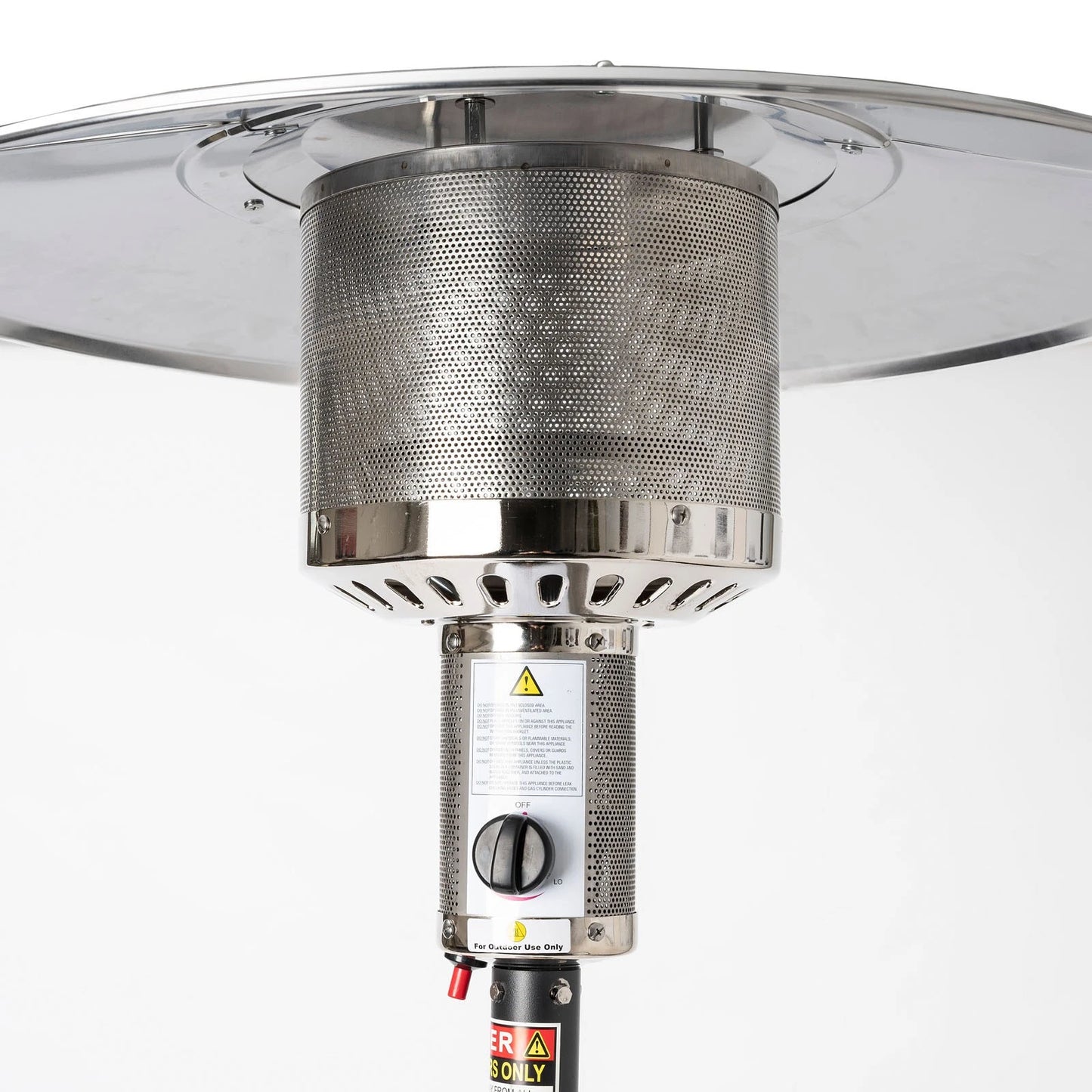 Mimosa Matte Black Outdoor Gas Patio Heater, 17m² Heating, Weather Resistant, Safety Features