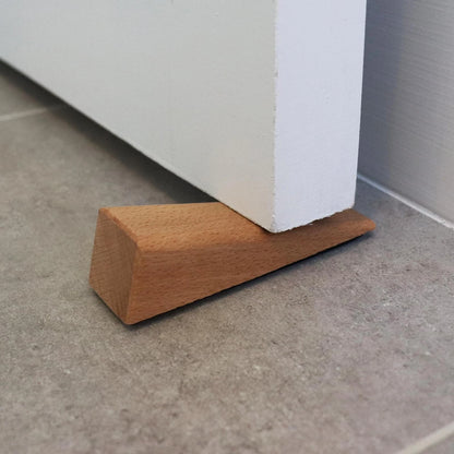 Adoored Small Dark Timber Door Wedge - Durable, Stylish, Wall Protection