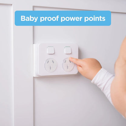 Perma Child Safety Outlet Covers 24 Pack, Clear, Childproof, Easy Non-Adhesive Mounting