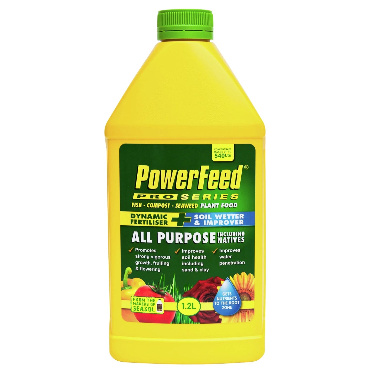 PowerFeed 1.2L Pro Series Liquid Fertiliser with Fish, Seaweed & Compost for All-Purpose Use