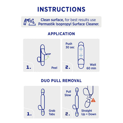 Permastik Medium Black Metal Hooks 3 Pack - No Damage, 1kg Capacity, Matte Black Finish