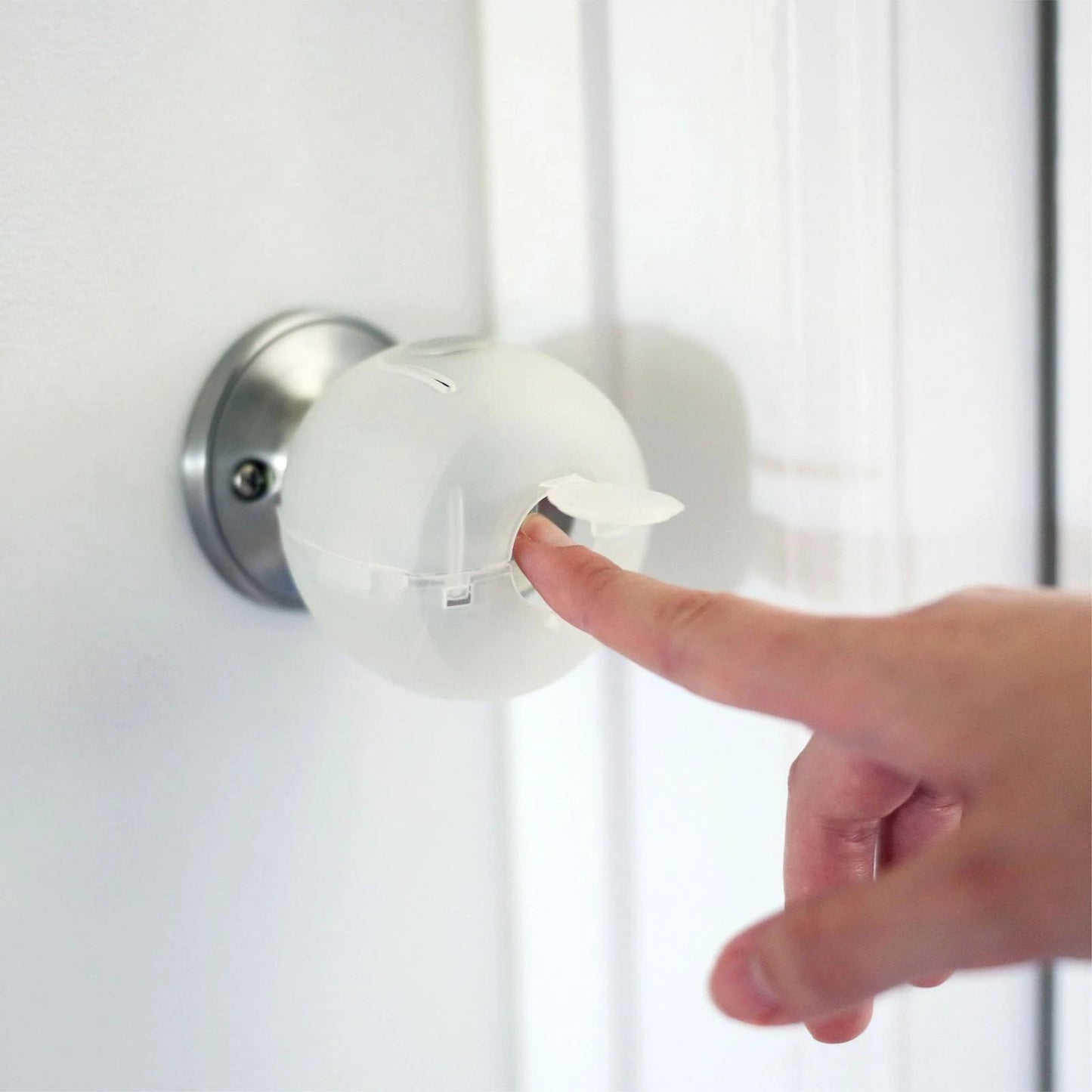 Perma Child Safety Door Knob Covers 4 Pack, Clear, Easy Install, Childproofing