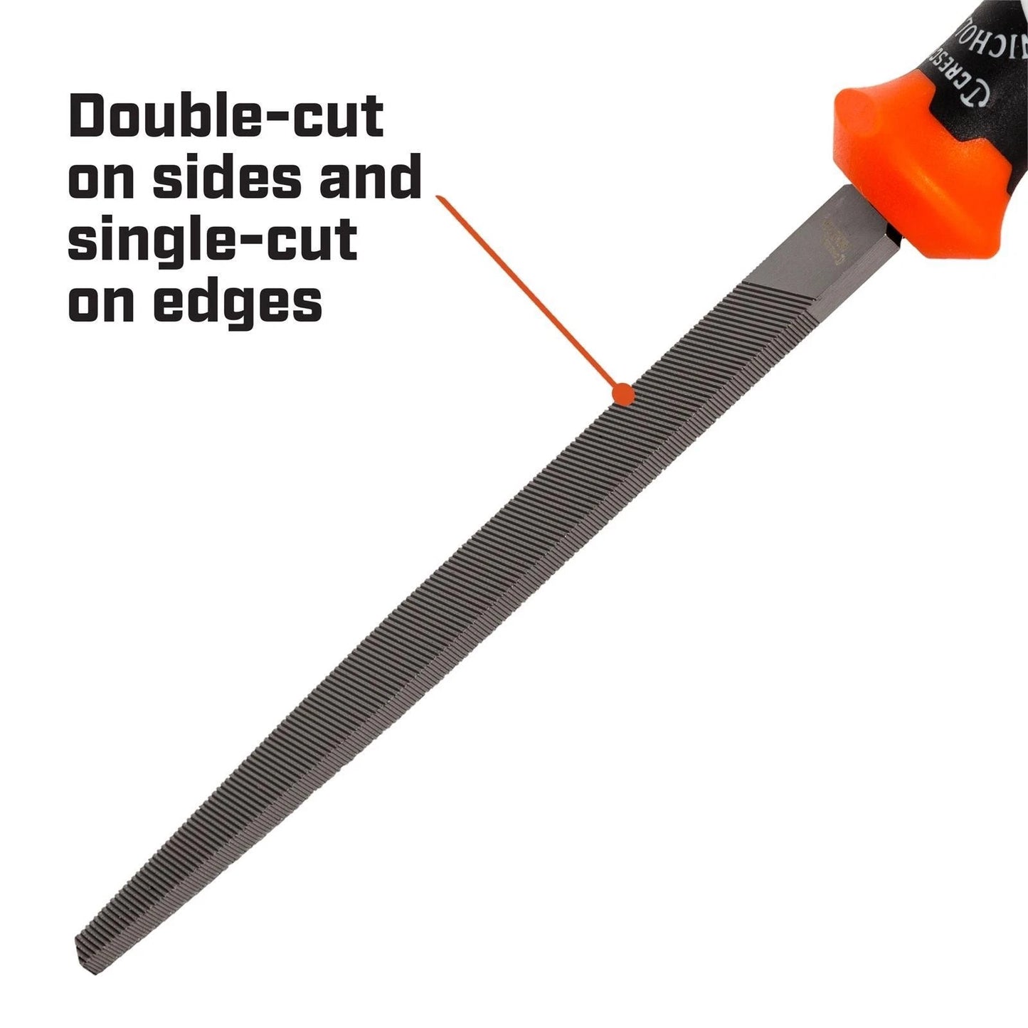 Crescent Nicholson 150mm/6" Warding Bastard File, Locksmith Tool, Dual-Sided, Comfortable Grip