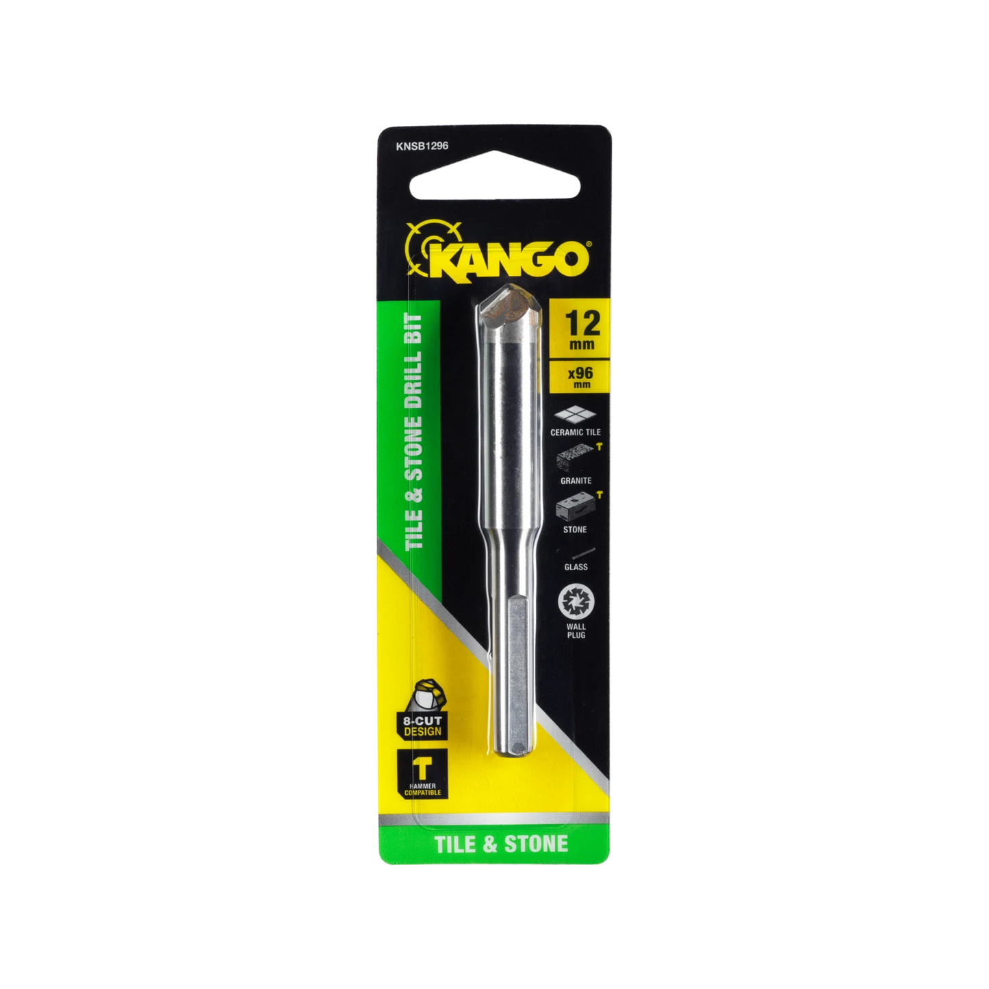 Kango 12mm Natural Stone & Tile Drill Bit, Durable Carbide Tip, Wet/Dry Use, Universal Compatibility