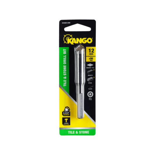 Kango 12mm Natural Stone & Tile Drill Bit, Durable Carbide Tip, Wet/Dry Use, Universal Compatibility