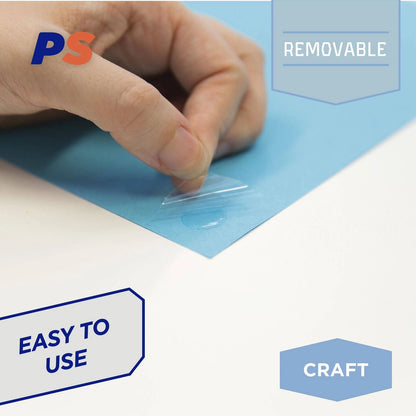 Permastik Removable Stik Dots 48 Pack, Clear, Acid-Free, Self-Adhesive, Versatile Mounting