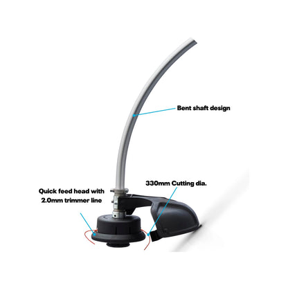 Victa 18V Cordless Line Trimmer Kit, 5.0Ah Battery & Charger, 330mm Cutting Width