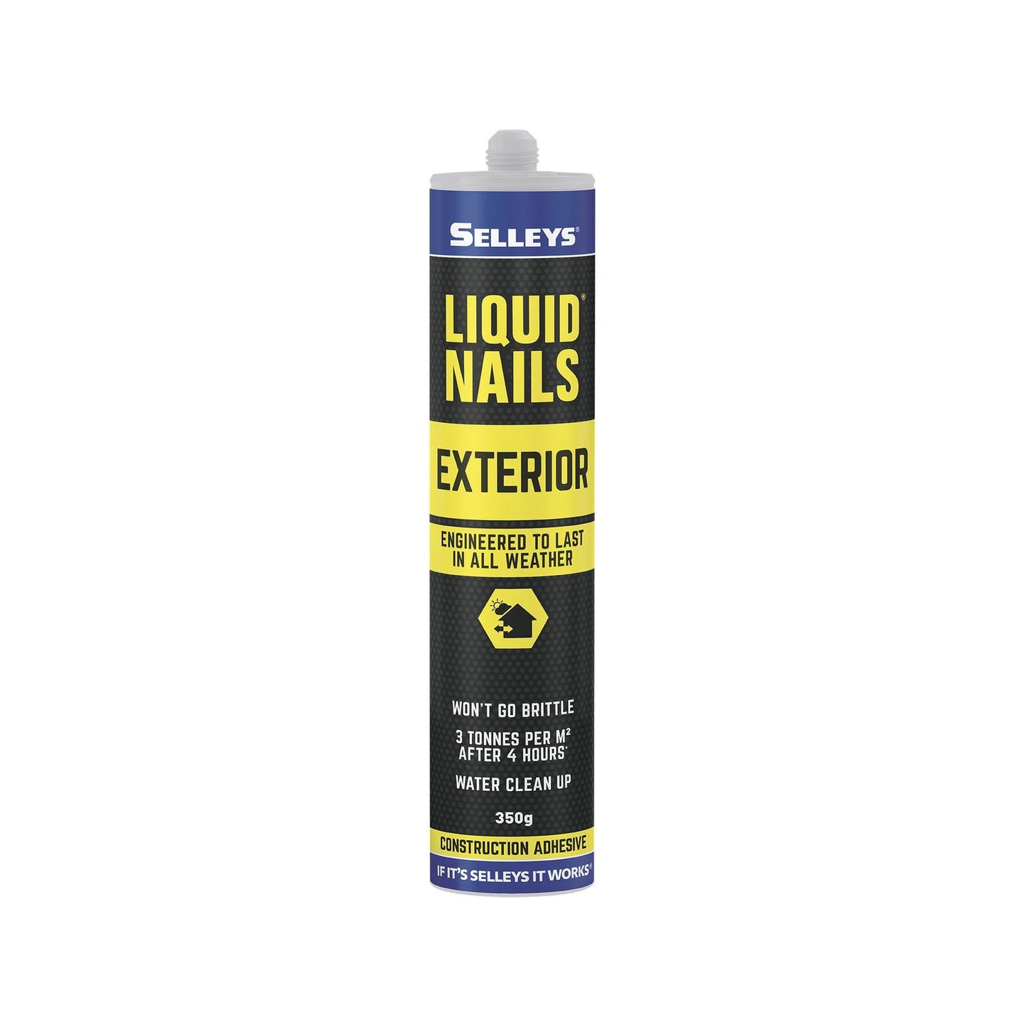 Selleys Liquid Nails Exterior 350g - Strong, Flexible, UV & Weather Resistant Adhesive