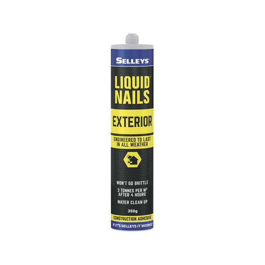 Selleys Liquid Nails Exterior 350g - Strong, Flexible, UV & Weather Resistant Adhesive