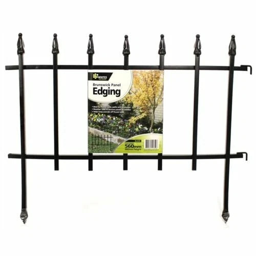 Whites Brunswick Garden Edging 560x460mm Modular Spear Top Animal Barrier