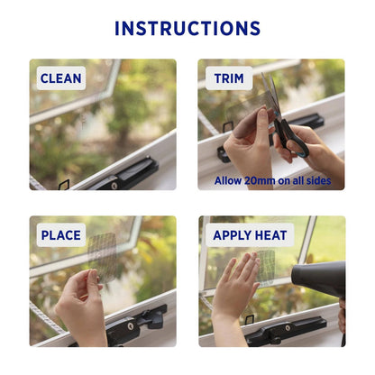 Permastik Flyscreen Heat Seal Repair Patches 180x130mm 3 Pack - No Residue, Easy Install, Max Airflow
