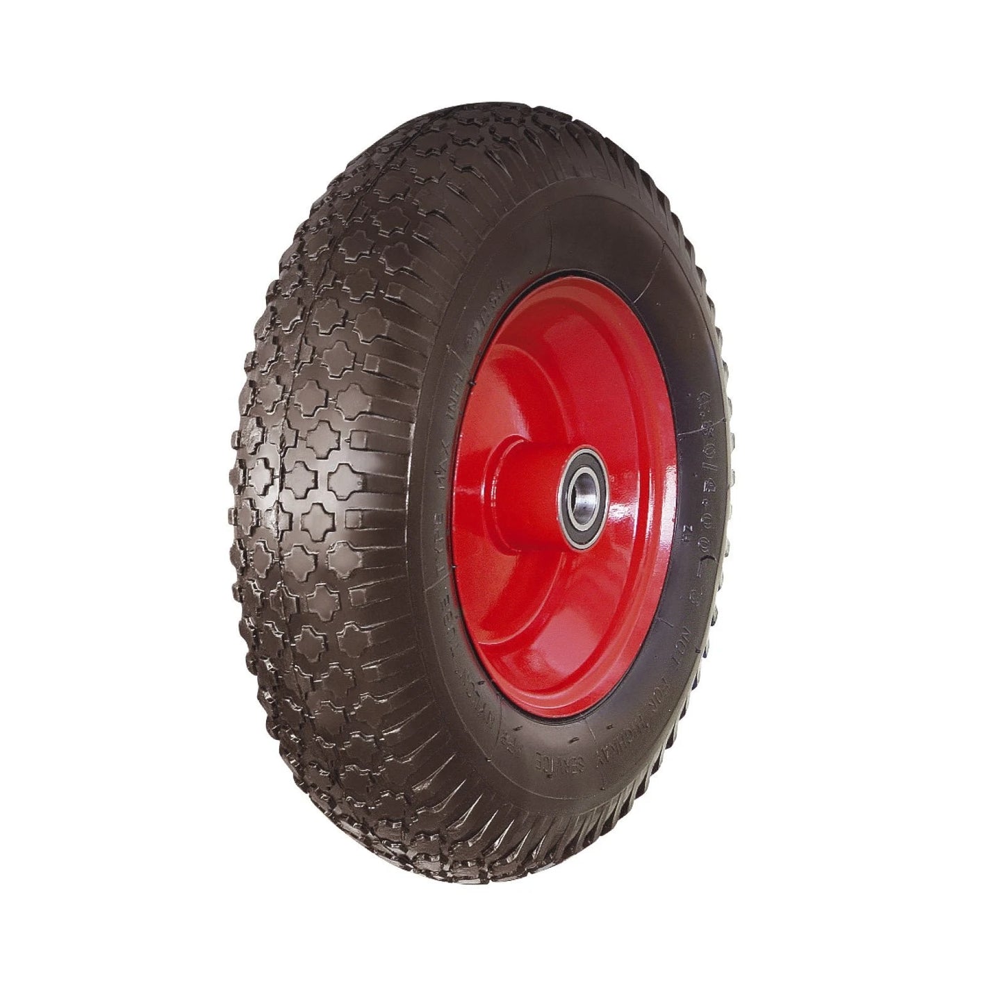Sherlock Flat-Free Wheel Assembly 4.80/4.00-8, Polyurethane Tyre, 25mm Axle, Black