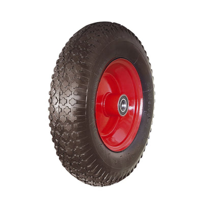 Sherlock Flat-Free Wheel Assembly 4.80/4.00-8, Polyurethane Tyre, 25mm Axle, Black
