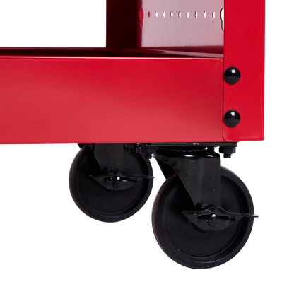 Trojan Steel 3 Tier Pegboard Service Cart, 200kg Capacity, Swivel Castors, Lifetime Warranty