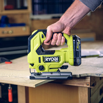Ryobi 18V ONE+ HP Brushless Jigsaw, Cordless, Versatile Cutting, Quick Blade Change