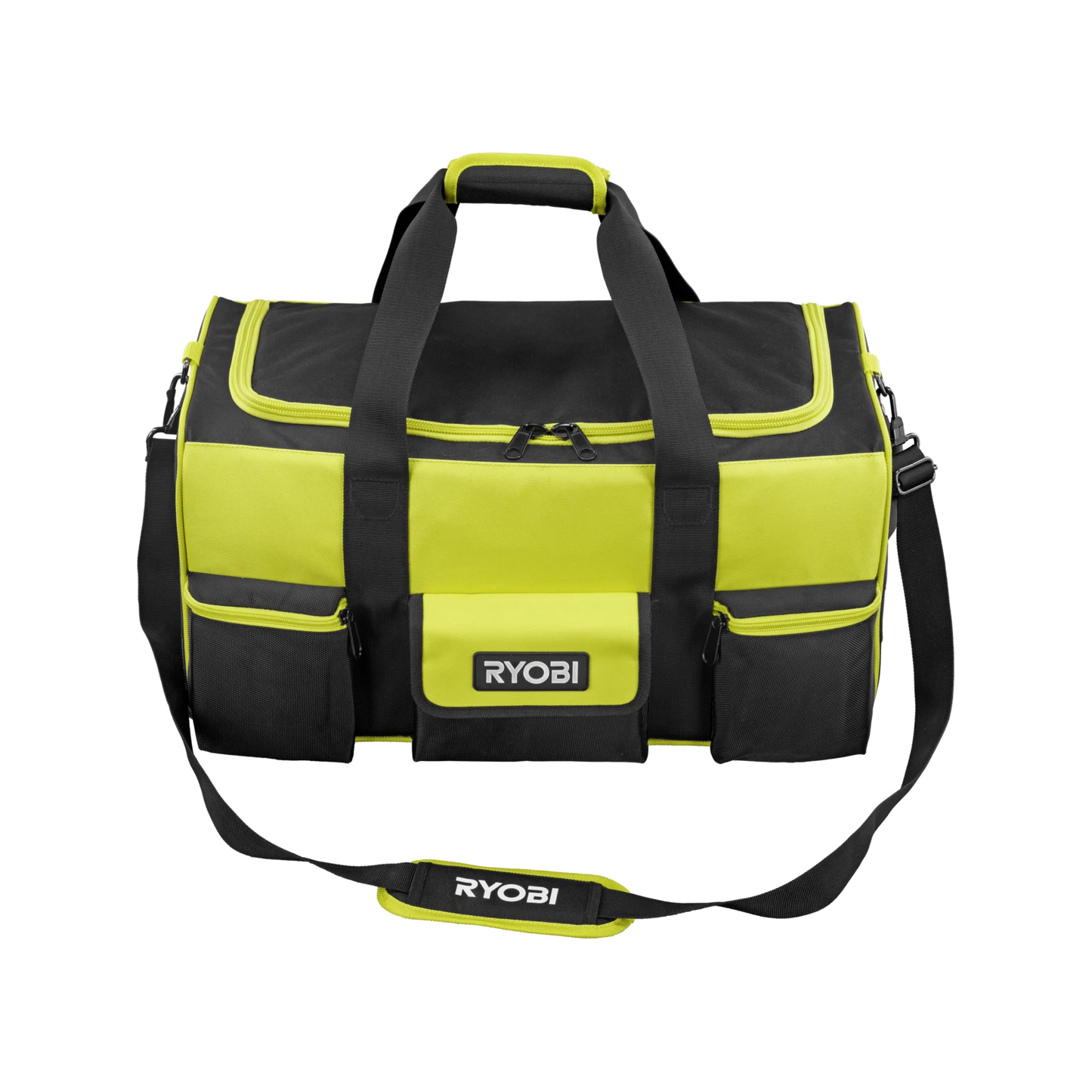 Ryobi 550mm Wheelie Tool Bag with Telescopic Handle, 17 Pockets, Durable Fabric