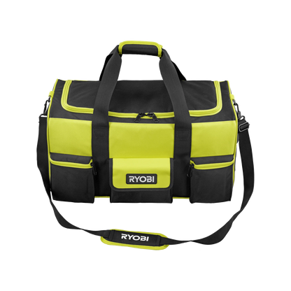 Ryobi 550mm Wheelie Tool Bag with Telescopic Handle, 17 Pockets, Durable Fabric