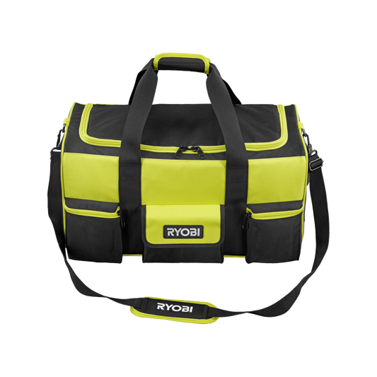 Ryobi 550mm Wheelie Tool Bag with Telescopic Handle, 17 Pockets, Durable Fabric