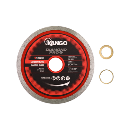 Kango 125mm Continuous Diamond Saw Blade for Tiles, Ceramics, Marble - Smooth, Durable Cuts