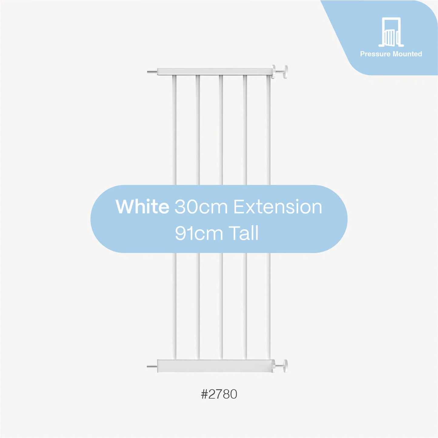 Perma Child Safety 30cm White Extra Tall Baby Gate Extension, Steel, Easy Assembly