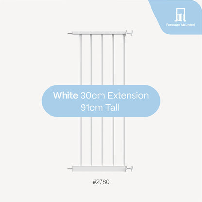 Perma Child Safety 30cm White Extra Tall Baby Gate Extension, Steel, Easy Assembly