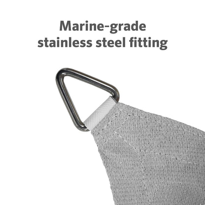 Coolaroo Rectangle Stone Shade Sail 5x3m - 95% UV Block, Cancer Council Endorsed