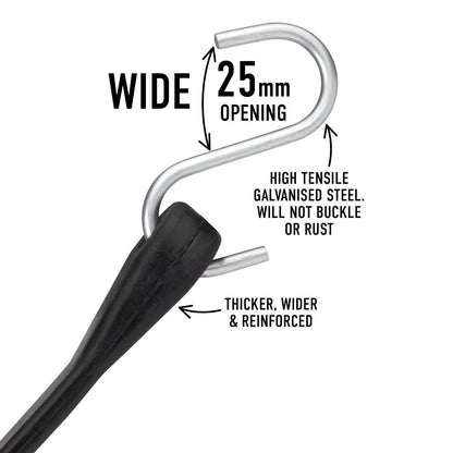 Earl's 220mm Quickties Rubber Strap, EPDM, Weather Resistant, Stainless Hooks