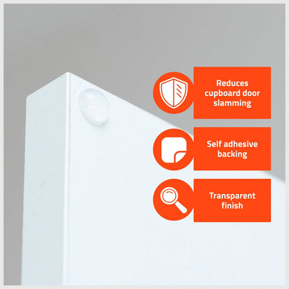 Taskmaster Silicone Door Buffer 9.5 x 3.8mm, 250 Pack, Self-Adhesive, Noise Reduction