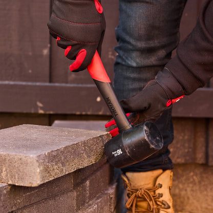 Trojan 16oz Black Fibreglass Rubber Mallet - Durable, Ergonomic, Lifetime Warranty