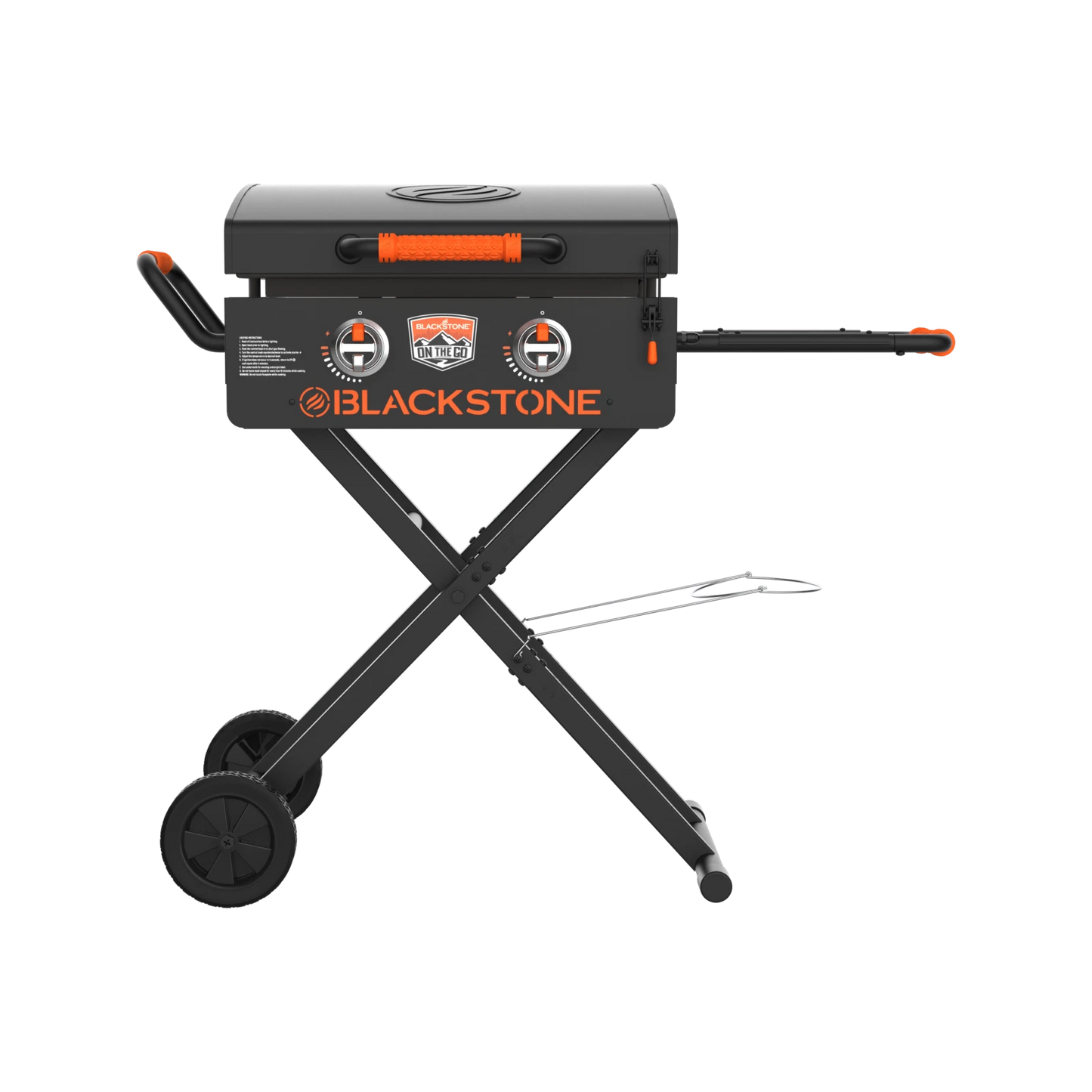 Blackstone Portable 2 Burner Gas BBQ with Dual Cooking Zones & Piezo Ignition