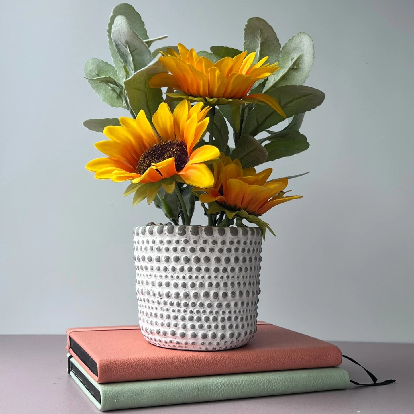 UN-REAL Sunflower Artificial Plant 28cm - Vibrant, Realistic, Low Maintenance Decor