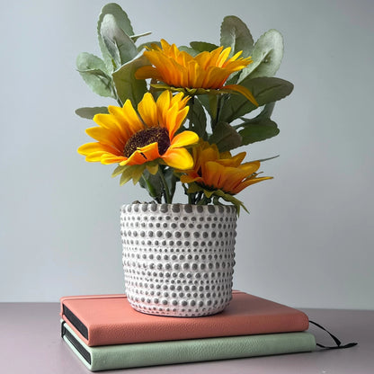 UN-REAL Sunflower Artificial Plant 28cm - Vibrant, Realistic, Low Maintenance Decor