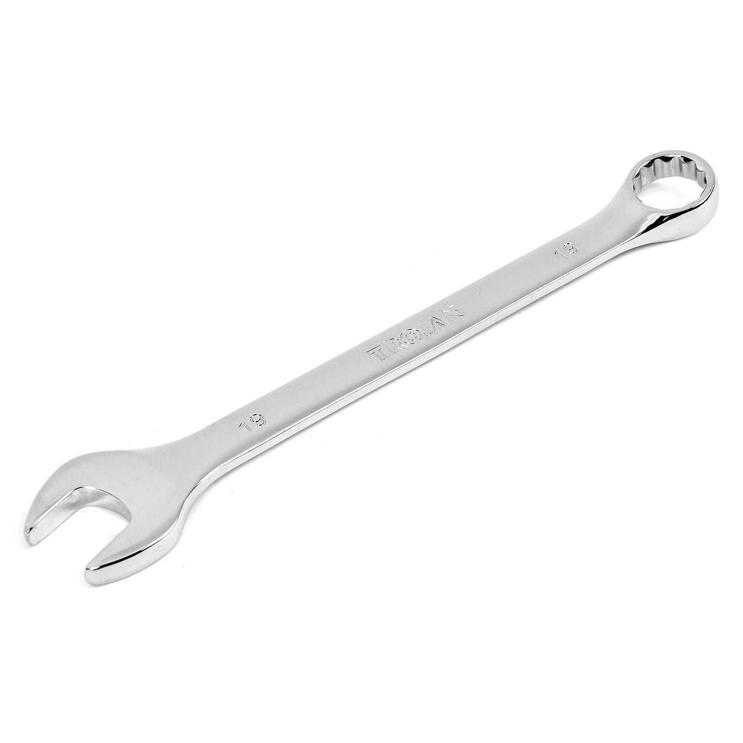 Trojan 19mm Combination Spanner, Chrome Vanadium, 12 Point Ring, Lifetime Warranty
