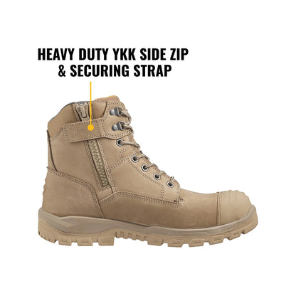 DeWALT Size 9 Stone Apex Safety Work Boot, Slip-Resistant, Composite Toe, Nubuck Leather