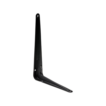 Zenith Matte Black London Bracket 200x150mm - Durable Steel Shelf Support