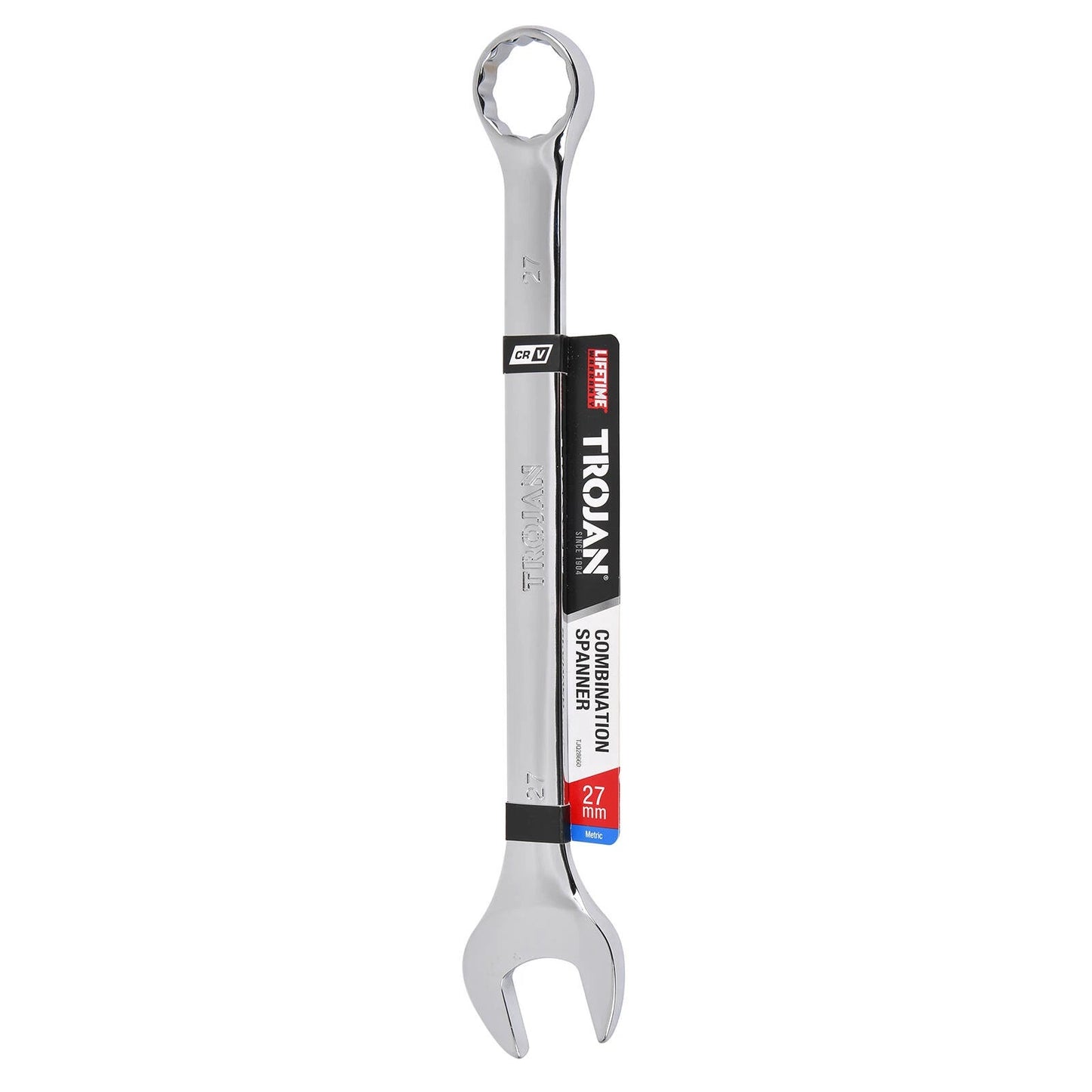 Trojan 27mm Combination Spanner - Chrome Vanadium, 12 Point Ring, Lifetime Warranty