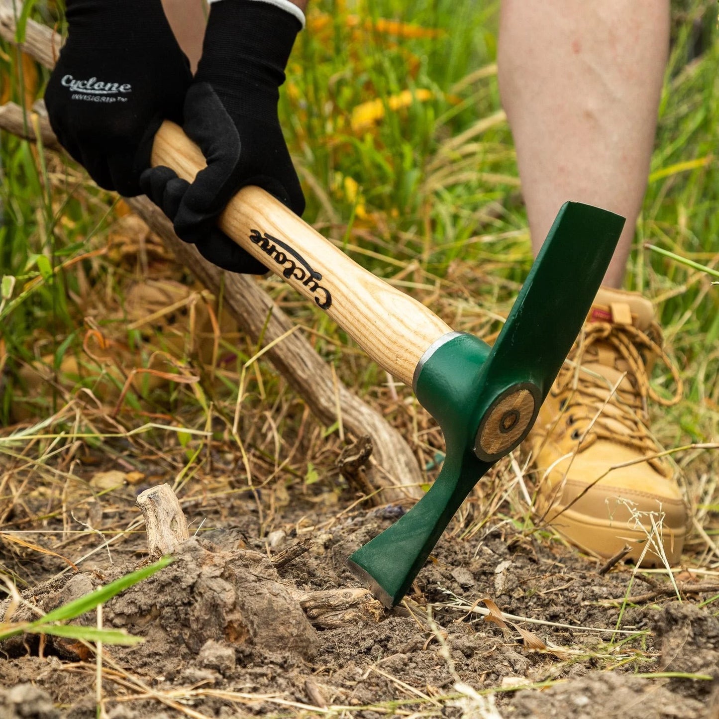 Cyclone Forged Timber Mini Cutter-Hoe, Carbon Steel, Ash Handle, Lifetime Guarantee