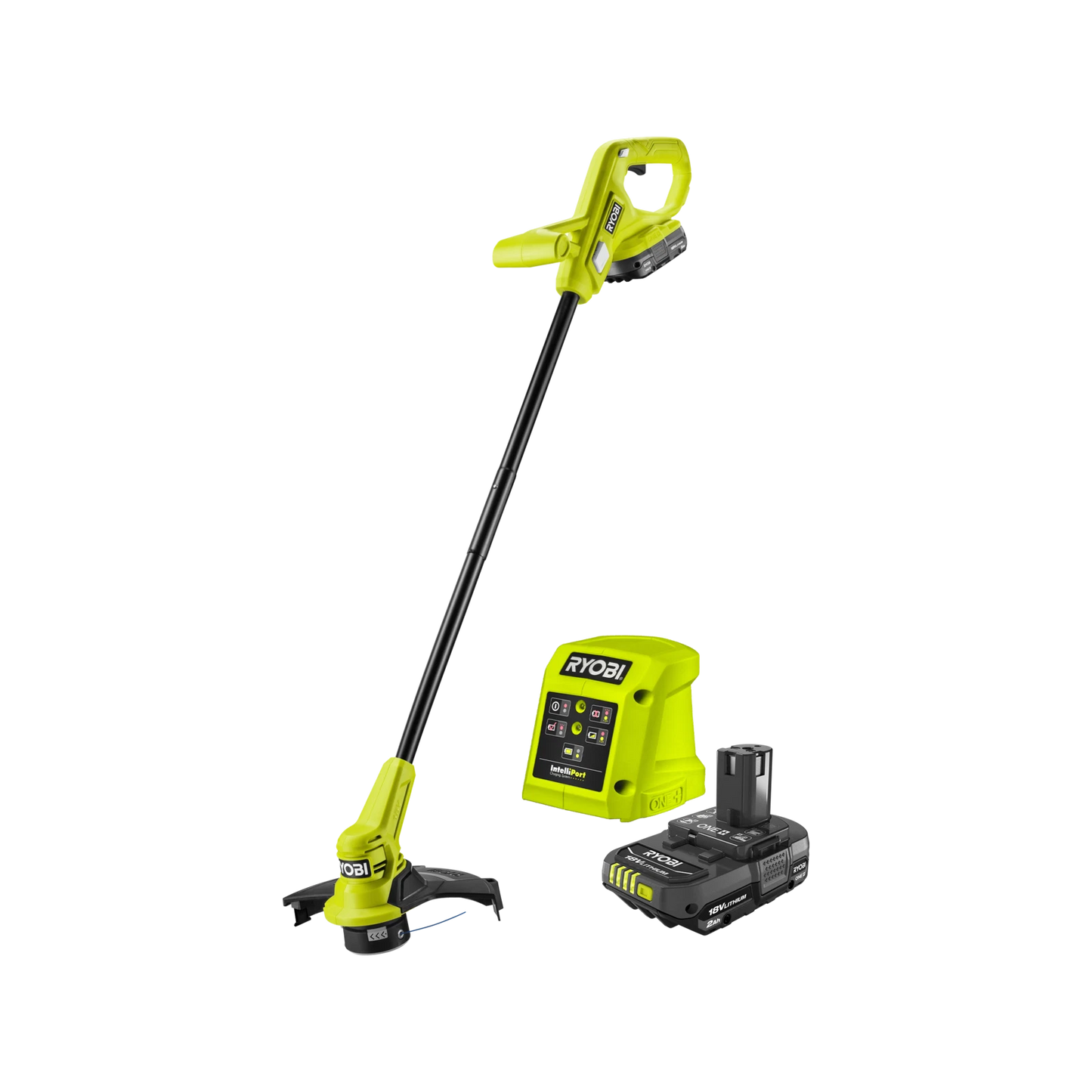Ryobi 18V ONE+ Cordless 25cm Line Trimmer Kit with Battery & Charger