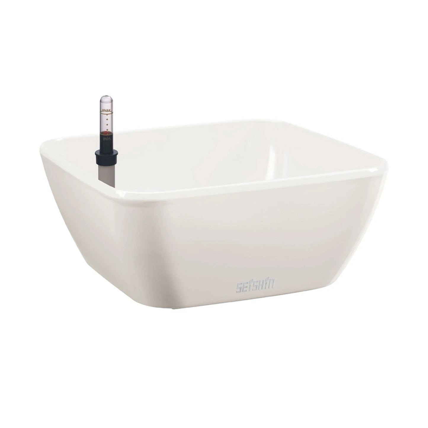 Eden 22cm White Self-Watering Low Bowl Planter, Lightweight & Durable Polypropylene