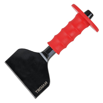Trojan 115mm Brick Bolster - Drop Forged Steel Blade, Soft Grip, Lifetime Warranty
