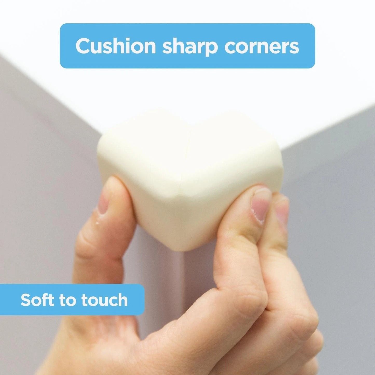 Perma Child Safety Foam Corner Protectors, Cream, 16 Pack - Easy Install, Durable, Versatile Use
