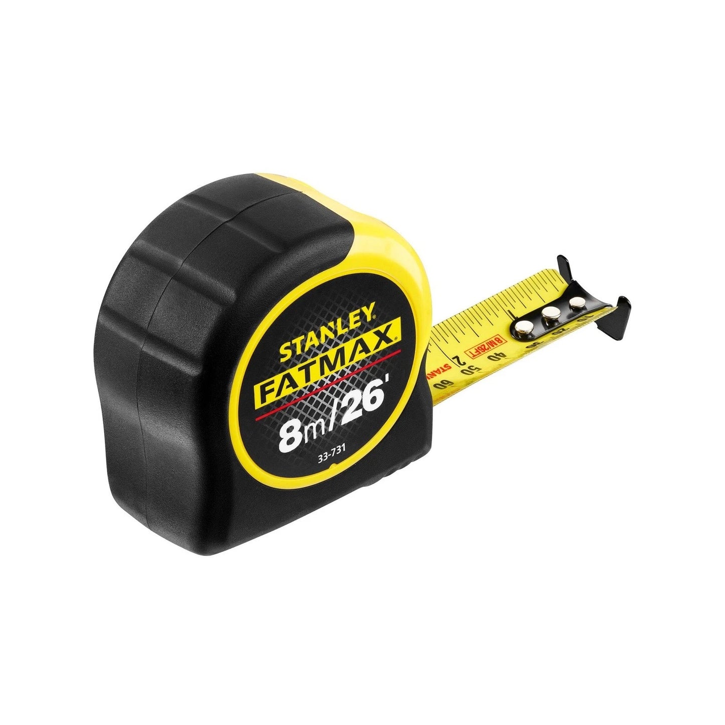 Stanley FatMax 8m Blade Armor Tape Measure with Airlock Slide Lock & Mylar Coated Blade