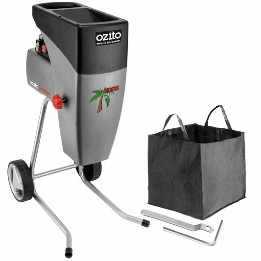 Ozito 2400W Silent Garden Shredder, 40mm Capacity, Self-Feeding, 93dB Noise Level