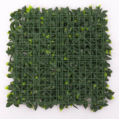 UN-REAL 50x50cm Pittosporum Artificial Hedge Tile, UV Treated, Weather-Resistant, Easy Install