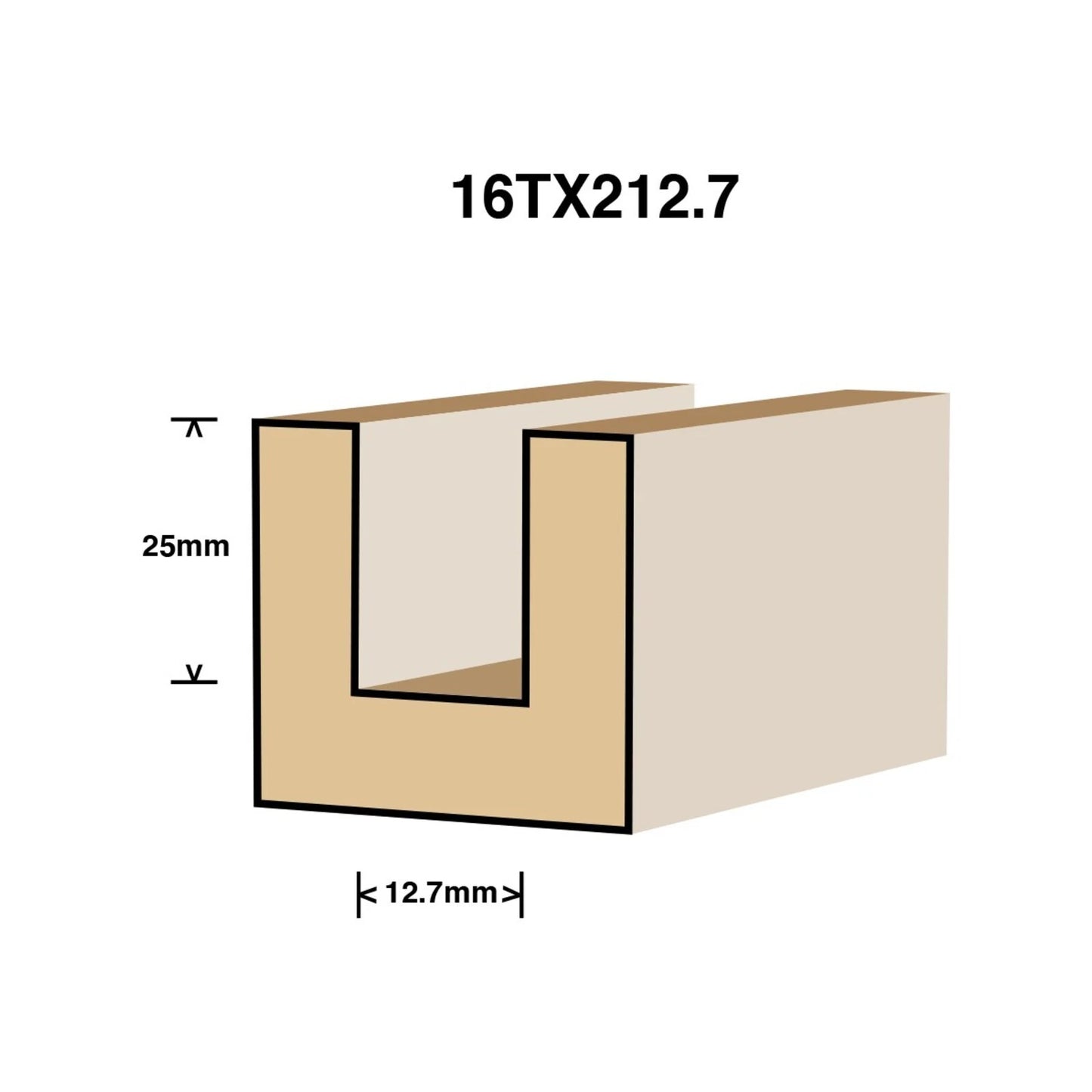 Ultra 12.7mm Extra Long Tungsten Carbide Straight Router Bit, 6.4mm Shaft