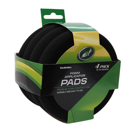 Turtle Wax Foam Applicator Pads 4 Pack - Premium Durable Reusable Car Care Tools