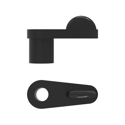 Rolltrak 9mm Black Flyscreen Clip Offset - UV Stabilised Plastic, 20 Pack