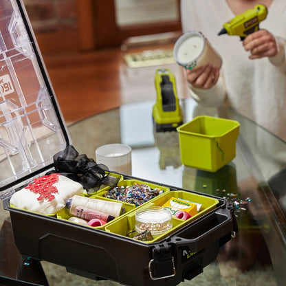 Ryobi LINK Small Compact Parts Organiser, Detachable Bins, IP65 Water & Dust Resistant