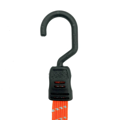 GRUNT 60cm Reflecta Flat Bungee Strap, 90kg Strength, Fluorescent Green/Orange, High Visibility