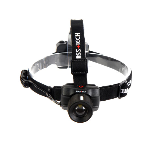 SWISS+TECH 350lm LED Headlamp, Adjustable Focus, Multiple Modes, Durable, Comfortable Fit